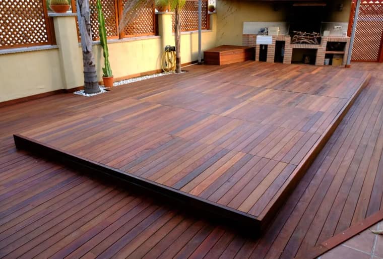 sliding pool deck hardwood Balau Gordon's Bay